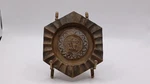 Vintage 60S Brass Ashtray W/ Archer Embossed Figure Made Korea. D2102. Fixed Price $30.00.