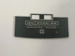 Akai 202D-SS 4 Track Channel Reel To Head Cover Name Plate Metal Part. Fixed Price $24.99.