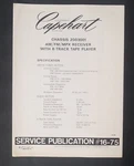 Capehart Chassis 2003001 Service Publication Am/fm Mpx Receiver Stereo 8 Track. Fixed Price $14.99.