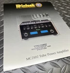 Mcintosh MC2102 Amplifier: Informational Brochure - J01105. Fixed Price $8.95.