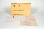 Garrard Synchro-lab 55 Turntable Instruction Manual, Mount Template And Folder. Fixed Price $18.95.