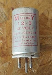 1966 Mallory 12-3 Replacement Vibrator Reads 92.4 Ohm Volt Date CODE=2356615. Fixed Price $17.50.