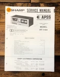 Sharp RT-1144 Cassette Service Manual *original*. Fixed Price $19.97.