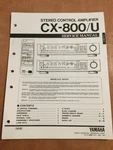 Yamaha CX-800/U Stereo Control Amplifier Service Manual. Fixed Price $46.75.