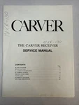 Vintage Carver Service Manual Model Number MXR-130. Fixed Price $30.00.