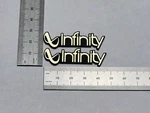 Infinity Speaker Badge Emblem Logo - Premium Gold Pair With Self Stick Adhesive. Fixed Price $12.00.