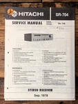 Hitachi SR-704 Receiver Service Manual *original*. Fixed Price $19.97.