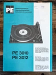 Perpetuum Ebner Model 3010 3012 Turntable Owners / User Manual *original*. Fixed Price $24.97.