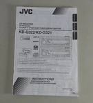 Operating Instructions Book Jvc Car Radio KD-G322/KD-D321. Fixed Price $10.73.