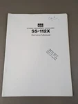 Adc Stereo Frequency Equalizer SS-112X Service Manual D-557. Fixed Price $54.95.