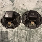 Pair Of Eminence 1972 10" Alnico 8 Ohm Speakers Pulled From 4 Cabinet. Fixed Price $149.99.