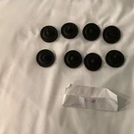 Vint Lot Of 8 Rubber Turntable Feet/cushions 1-1/2 Diameter Bag Marked Akai. Fixed Price $65.00.