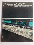 Technics SA8000X Vintage Stereo Receiver 4-CHANNEL 2/CHANNEL CD-4 Brochure 1970S. Fixed Price $32.00.