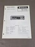 Sanyo Cassette Tape Deck Rd S46 Service Manual D-5733. Fixed Price $54.95.