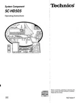 Technics SC-HD505 SE-HD505 ST-HD505 SL-HD505 RS-HD505 Owners Manual Reprint. Fixed Price $22.24.