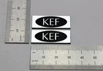 Kef Speaker Badge Emblem Logo Premium Silver Pair With Adhesive. Fixed Price $12.00.