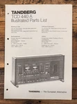 Tandberg TCD-440A Cassette Illustrated Parts List *original*. Fixed Price $49.97.