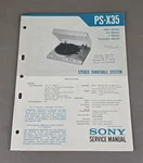Sony Turntable PS-X35 Service Manual D-2796. Fixed Price $54.95.