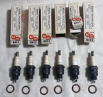 Vintage Nos Ac R45S Spark Plugs, Copper Colored Rings - 6. Fixed Price $36.00.