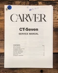 Carver Ct-seven CT-7 Tuner / Preamp Service Manual *original*. Fixed Price $39.97.
