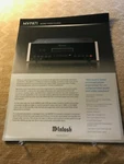 Original MCINTOSH-MVP871 Audio Video Player Spec Insert D910. Fixed Price $17.95.