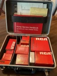 Vtg Tv Radio Service Repair Case W/ 15 Modules, 2 Capacitors & User Manual. Fixed Price $84.99.