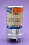 Vintage Sprague TVL-2442 Electrolytic "can" Multi-section Twist-lock Capacitor. Fixed Price $10.00.