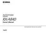 Yamaha RX-A840 Receiver Owners Manual. Fixed Price $22.24.