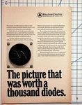 Western Electric Bell System Vintage Ad Semiconductor Diode Oscilloscope. Fixed Price $17.10.