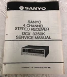 Sanyo Dcx 3250K Stereo Receiver Original Service Manual Schematic M275. Fixed Price $27.95.