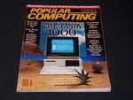 1985 January Popular Computing Magazine - The Tandy 1000 Front Cover 8273. Fixed Price $49.99.