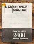 Nad Model 2400 Amplifier Service Manual *original*. Fixed Price $29.97.