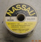 Western Electric Nassau White Water Rosin Solder 5 Lb Free Shipping. Fixed Price $99.00.