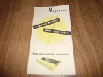 Vintage Magnavox Distant Reception & Less Noise Use Outside Antenna Brochure. Fixed Price $9.99.