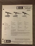 Vtg Original Altec 681A 682B 683B Microphone Operating Instructions (A3). Fixed Price $15.95.