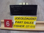 Fisher ST-515 Cabinet Badge. Parting Out Speaker. Fixed Price $10.99.