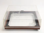 Vintage Bic 920 Turntable WB-10 Walnut Base Plinth W/ Clear Dustcover Lid Oem. Fixed Price $59.95.
