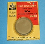 Vintage Rca 104306 Tv Uhf Channel Selector Knob By Gc Electronics #27-728 Gray. Fixed Price $19.99.