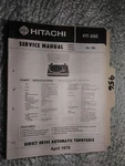 Hitachi HT-660 Service Manual Original Repair Book Stereo Turntable. Fixed Price $19.98.