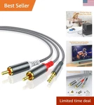 Rca To Aux Cable, 6.6 Feet 1/8 2-MALE Headphone Jack Adap.... Fixed Price $9.99.