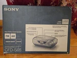 Sony CFD-S05 Headphone Jack Playback Radio Cd-rw Cassette W/ Box & Cord. Fixed Price $49.99.