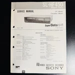1986 Sony SL-HF450 Super Beta Hi-fi Original Service Manual + RMT-140 Svc. Fixed Price $29.99.
