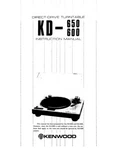 Kenwood KD-650 Turntable Owners Instruction Manual. Fixed Price $22.24.