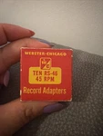 Vtg 10 RS-46 Webster Chicago Metal Adapters For 45 Rpm Records. Fixed Price $15.99.