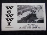 Qsl Radio Card Orange California W6WWI 1977 C448. Fixed Price $9.00.