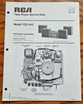 Vintage Rca Tape Player Service Data Model Yzd 440 1970 No 65 Specifications. Fixed Price $14.95.