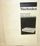 Vintage Operating Instructions For Technics SA-205 Stereo Receiver. Fixed Price $10.50.