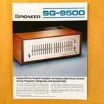 Original Pioneer SG-9500 Graphic Equalizer Brochure Nos And Uncirculated. Fixed Price $19.95.