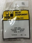 ECG116 Philips Rectifier Diode 600 Volt DO-41 Axial Pieces. Fixed Price $14.40.