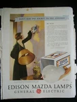 Vtg 1930 Orig Magazine Ad Ge Edison Mazda Light Bulbs Don't Rob One Socket. Fixed Price $10.00.